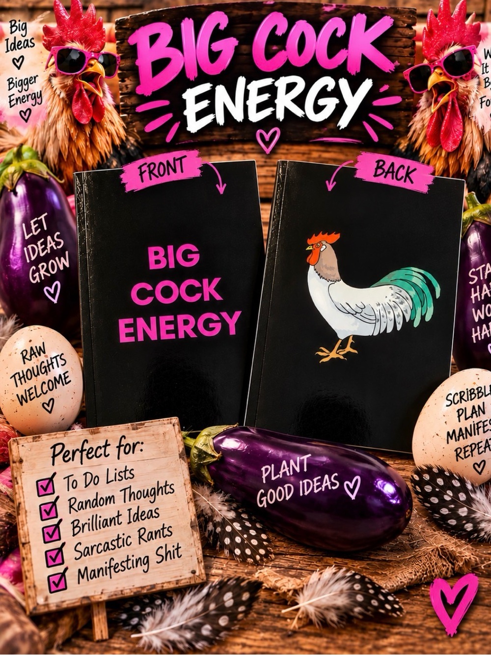 Big C*ck Energy Notebook Journal
